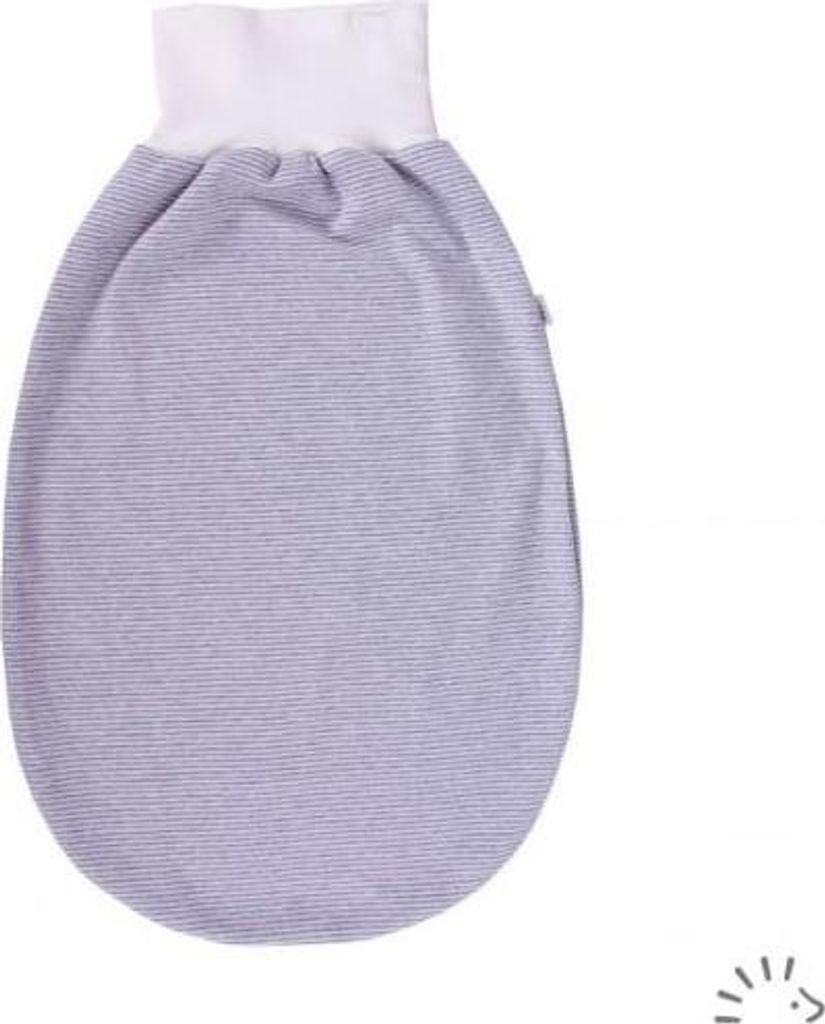 Popolini iobio Strampelsack Pucksack Grau Ecru Interlock GOTS 100% k.b.a. Baumwolle