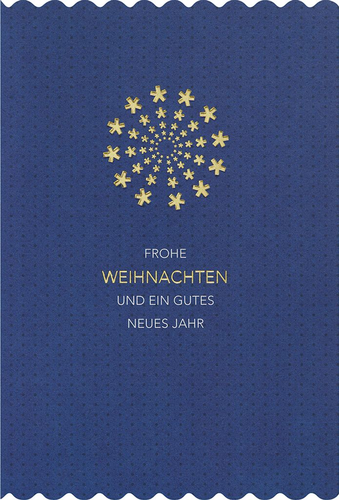 Weihnachten Simply Gold unverpackte Weihnachtskarten mit Briefumschlag Schneeflocke mit Goldfolie