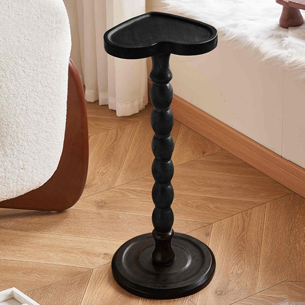 Beistelltisch, Couchtisch, Kaffeetisch, Tisch, Tischchen, Ablage, Loungetisch, Massivholz-Beistelltisch Schwarz L24 x B24 x H60cm /AXBJH/