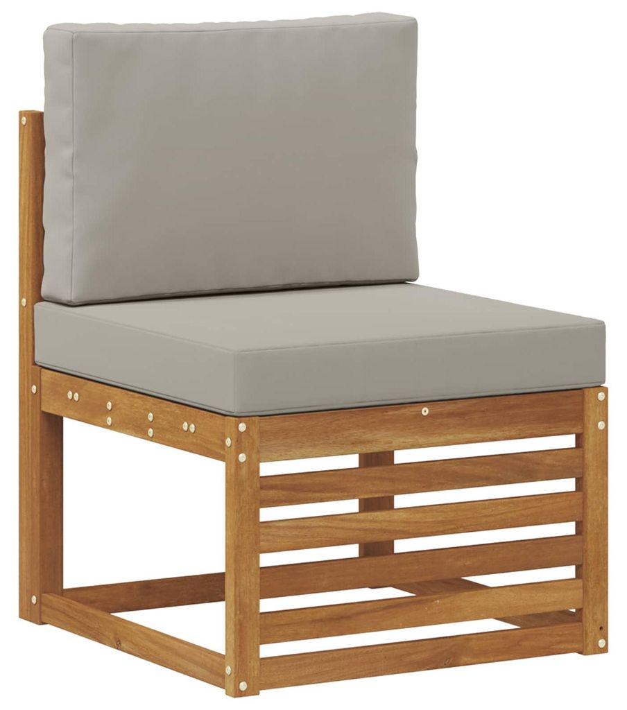 “2026 Modern“ Braun Ecksofa Set mit Kissen 5 pcs Natürlich und Hellgrau - Designermöbel 48448 - Gartensofas