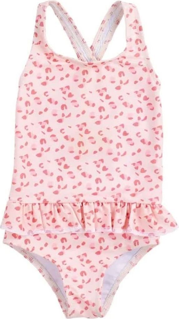 Swim Essentials UV Badeanzug, für Mädchen altrosa Leoparden Muster 62/68