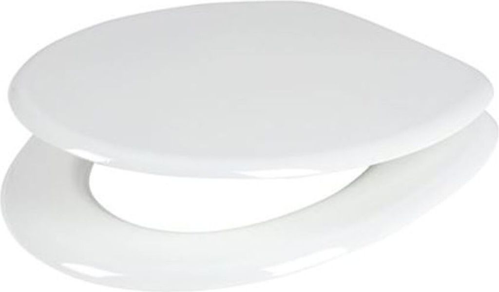 BURI WC-Sitz weiß Toilettendeckel Klodeckel Toilettensitz Klobrille MDF Brille Deckel