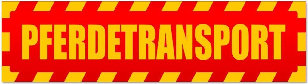 Kiwistar - Autoaufkleber - Rot - 45 x 12 cm - Pferdetransport gestreift - Hinweis Aufkleber Sticker für Auto, Kfz, Fahrrad, PKW, LKW