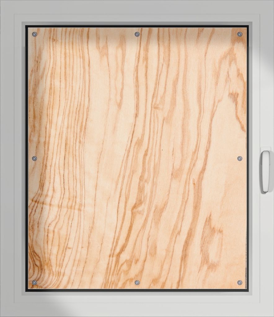 Wallario Lichtschutzbild, Dekorativer Sichtschutz Sonnenschutz 96 x 115 cm mit Motiv: Holzmuster - Oberfläche mit Holzmaserung VI - Verdunklung oh...