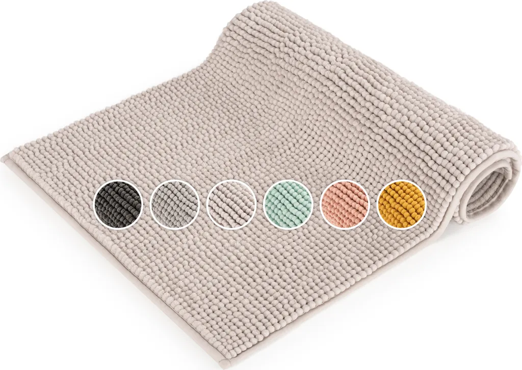 Tappeto da bagno in ciniglia Blumtal, tappetino da bagno antiscivolo - Tappeto da bagno morbido, tappeto da bagno, 50x80 cm