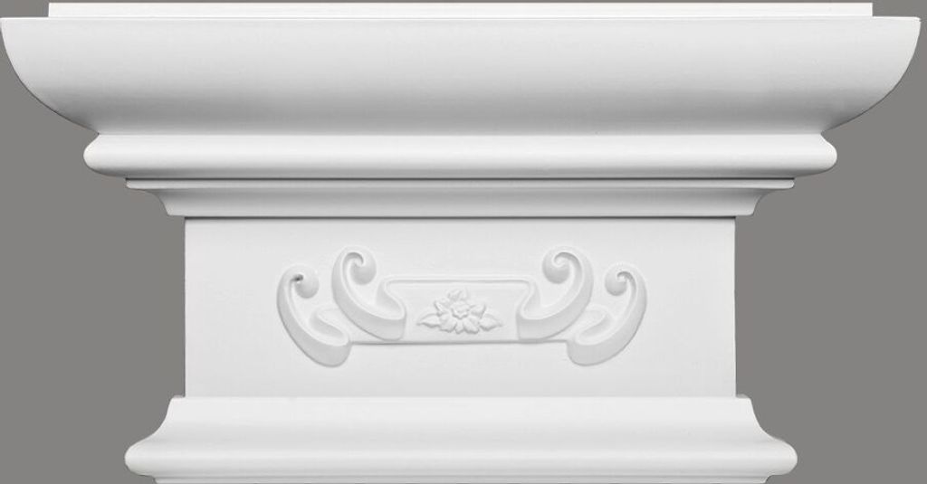 Mardom Pilaster Kopf D3503 Profoam 317 x 80 x168 mm Weiß für Pilaster D1515, D1516