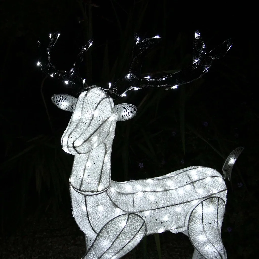 Renne de Noël LED 1,2m Extérieur Illuminé avec Minuteur d'Avent - 4