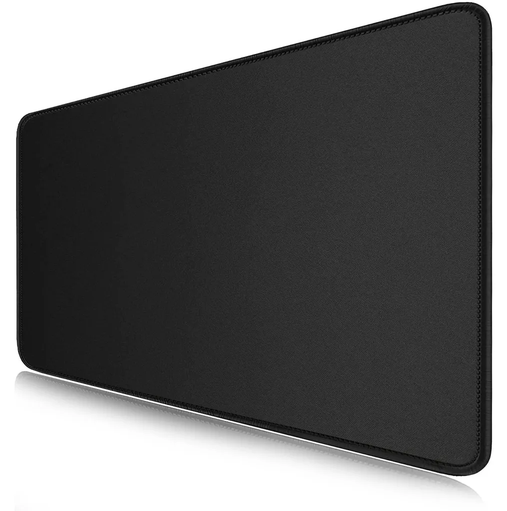 Tapis de souris XXL noir 100x50 cm, tapis de clavier gaming imperméable