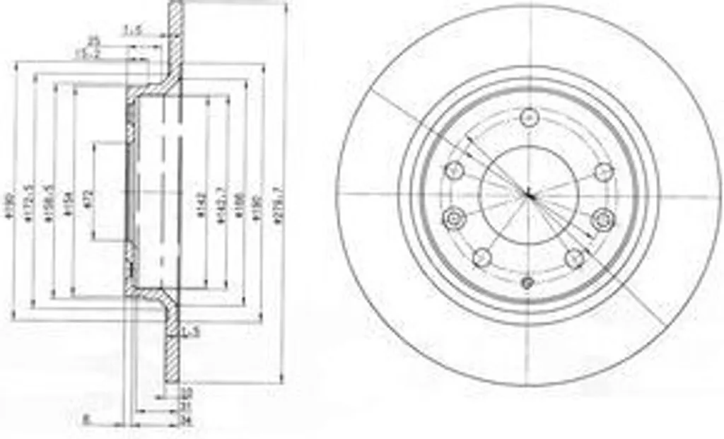 Disque de frein arrière pour rénovation du freinage d'origine