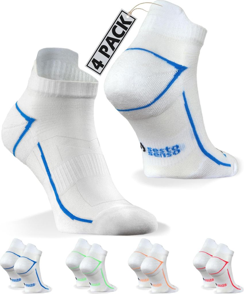 Sesto Senso Sportsocken Quarter Unisex Zum Laufen Farbmix Größe 43-46 - 4er-Pack