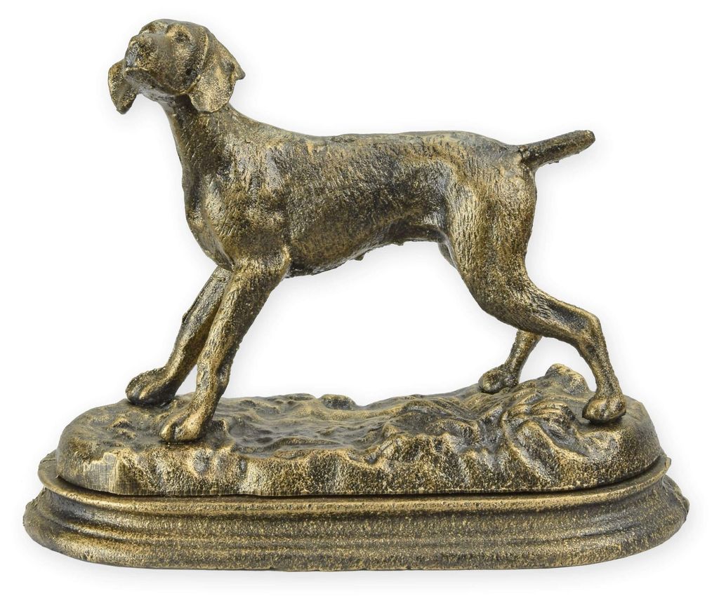 Gusseiserne Figur eines Hundes Replikat Retro Design Dekoration