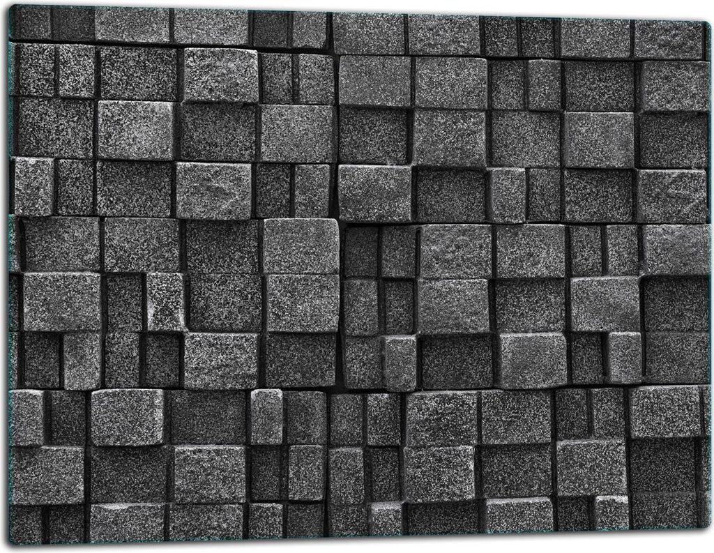 Glasschneidebrett Herdabdeckplatte Glaskeramikkochfeld Universal 52x40 cm Schwarz