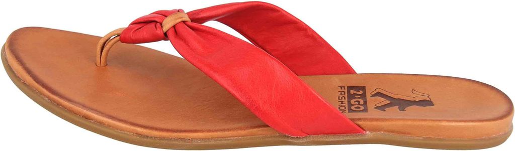 2GO Fashion Zehentrenner in Übergrößen Rot 8003-702-5 große Damenschuhe