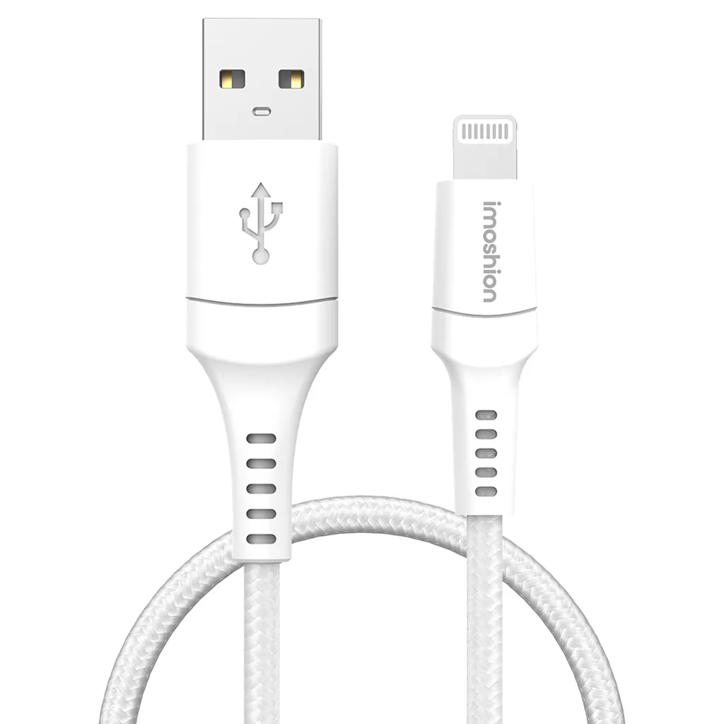Cavo Lightning imoshion 1.5m Bianco - Tessuto Intrecciato Resistente