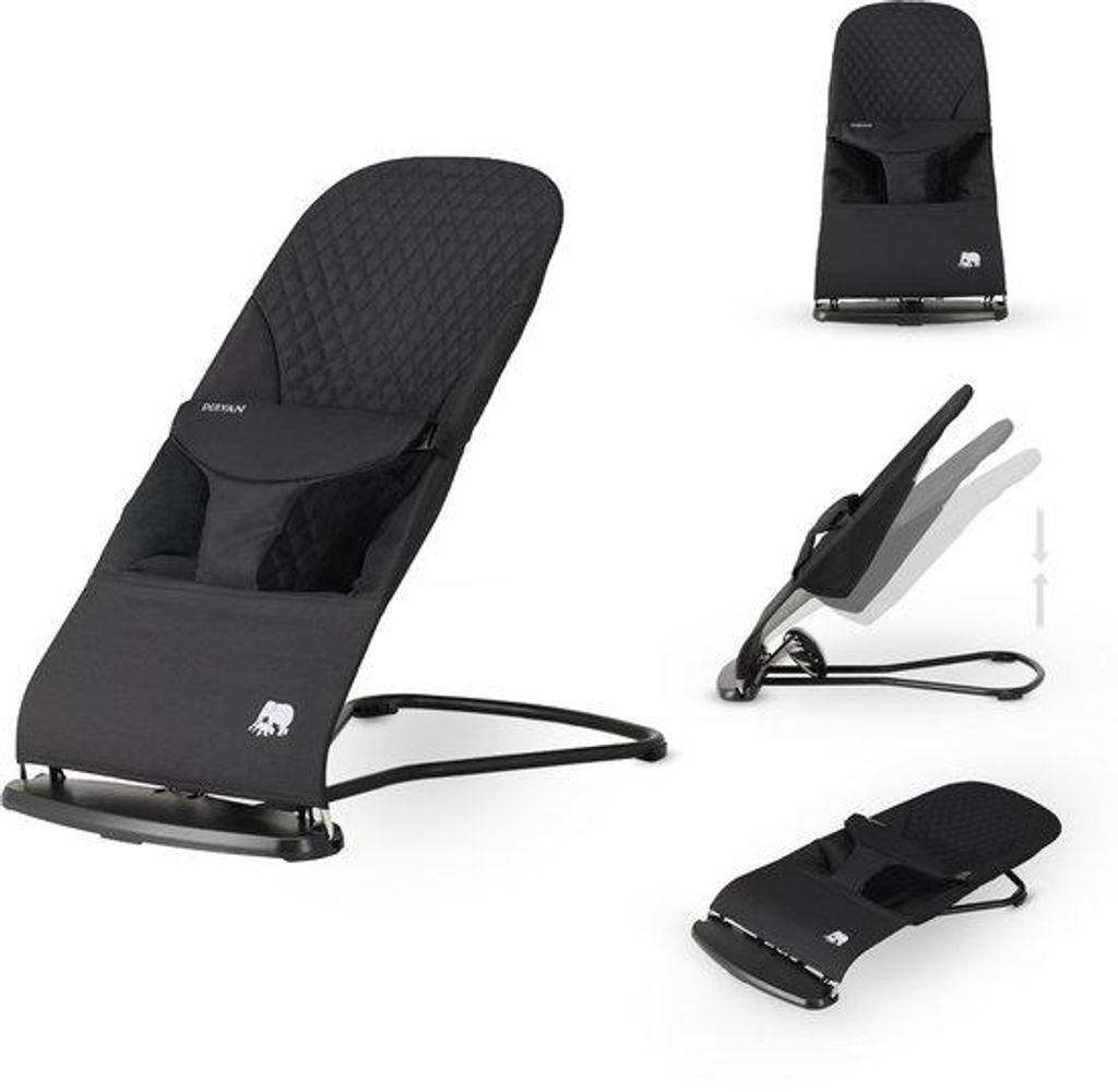 DERYAN Buddy Babyschaukel - Schwarz Produktbild 