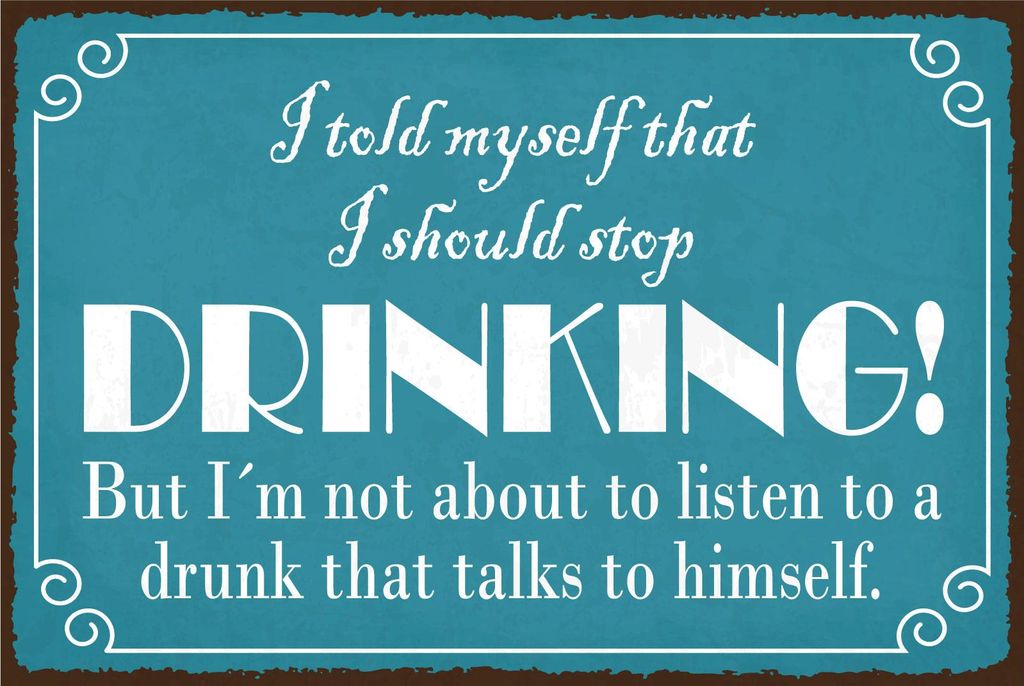 vianmo Holzschild 20x30 cm I should stop drinking