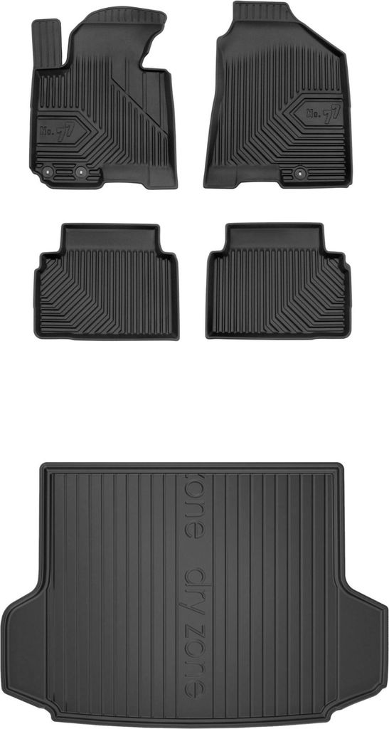 FROGUM Gummimatten Auto Fußmatten + Kofferraummatte für Hyundai ix35 I 2009-2015