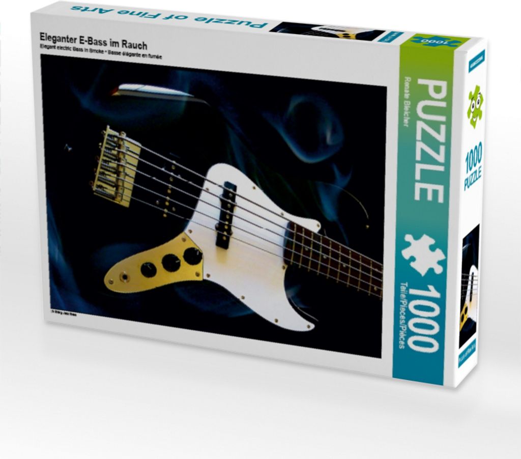 Calvendo Eleganter E-Bass im Rauch 1000 Teile Puzzle quer Produktbild 