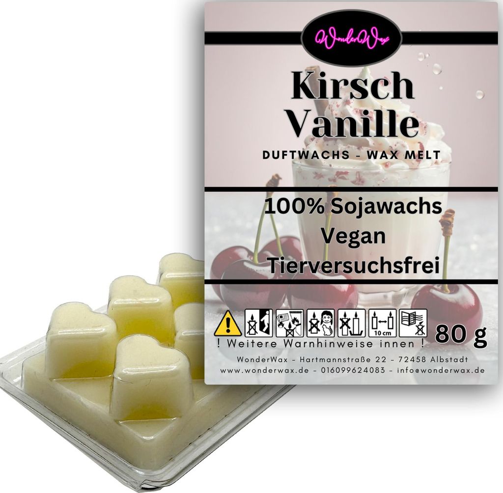 WonderWax Duftwachs Wax Melts für Duftlampe, 6 Herzen Duftmelt Wachsmelt Sojawachs Duftwachs Würfel für Raumdüfte, Wachs Duftöl Winter Indoor ...