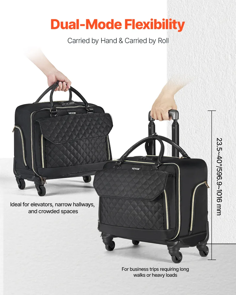Pilot Case pour Ordinateur Portable 17,3 Pouces à 4 Roues Multidirectionnelles - 5