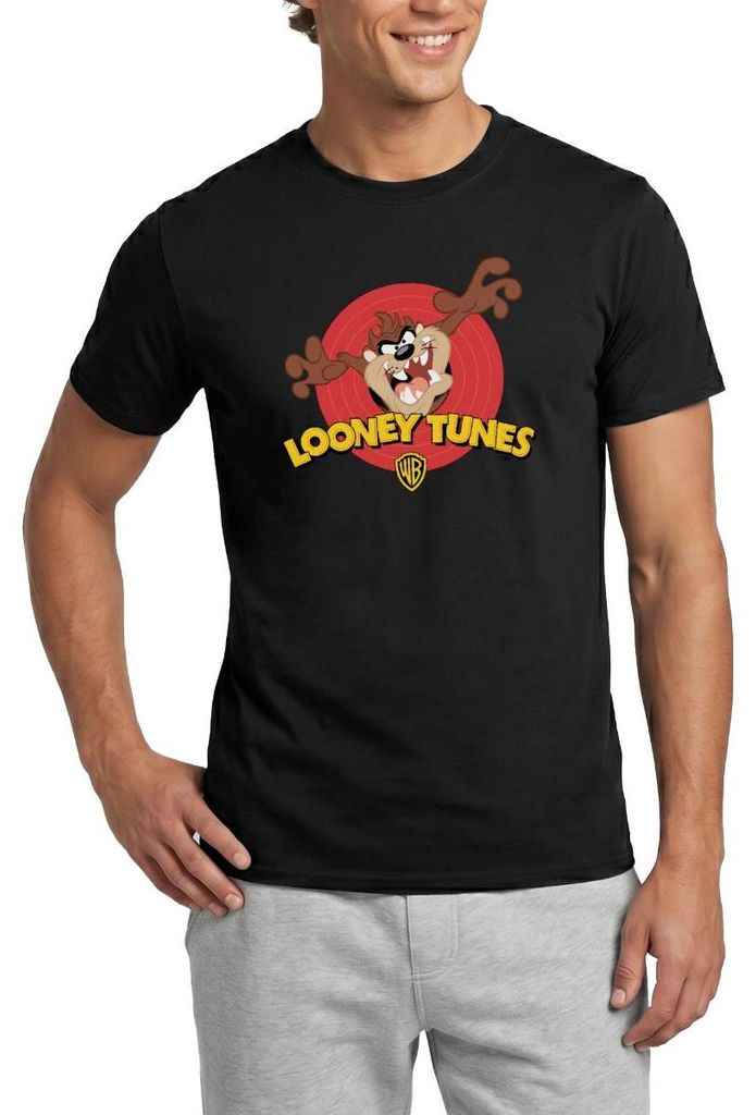 Spreadshirt Looney Tunes Taz Der Tasmanische Teufel Männer T-Shirt, 4XL, Schwarz