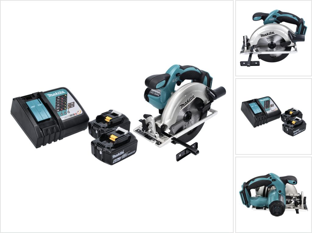 Makita DSS 611 RG Akku Handkreissäge 18 V 165 mm + 2x Akku 6,0 Ah + Ladegerät