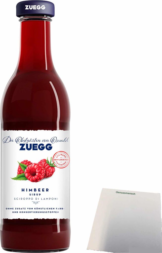 ZUEGG Himbeer Fruchtsirup (425ml Flasche) + usy Block Produktbild 