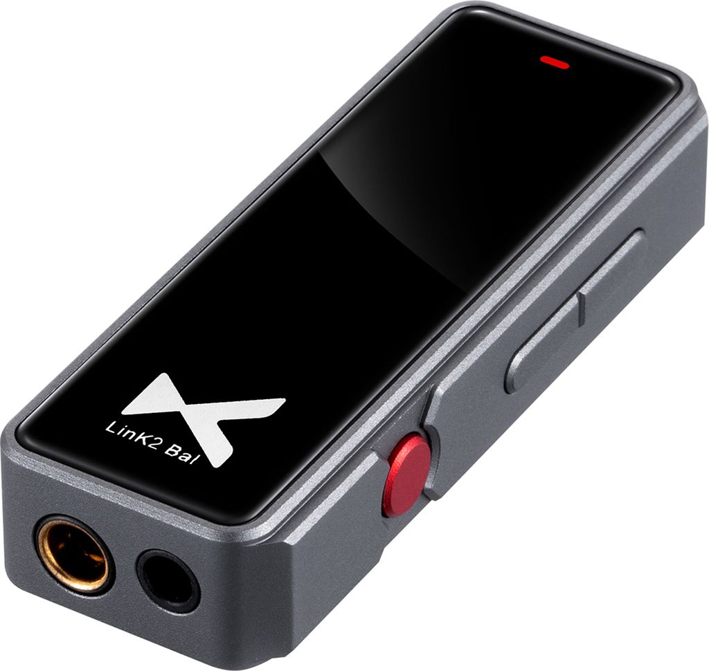 XDuoo Link2 Bal Tragbarer USB-Kopfhörerverstärker mit symmetrischer DAC-Dekodierung, LED-Anzeige, Plug-and-Play, Grau