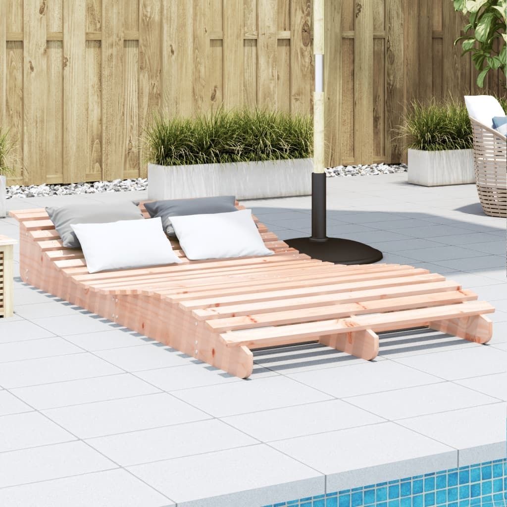 Design Sonnenliege 205x110x31,5 cm Massivholz Douglasie, Gartenliegen 2024 Neu