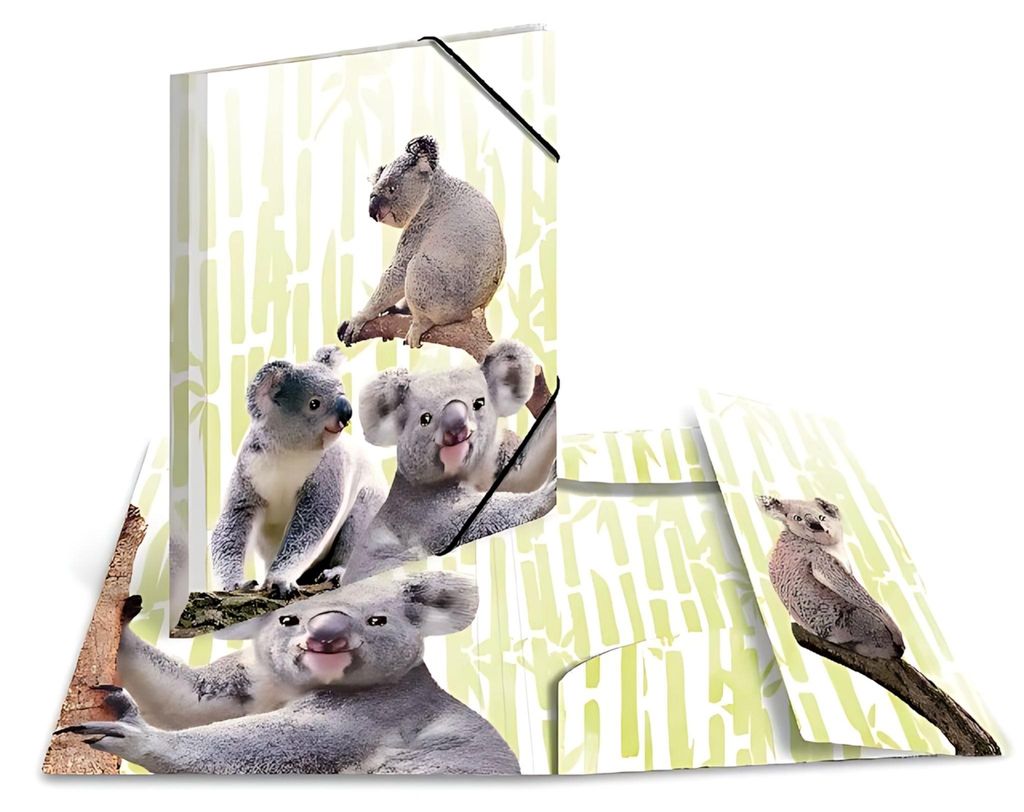 HERMA Eckspannermappe Exotische Tiere A4 Koalafamilie