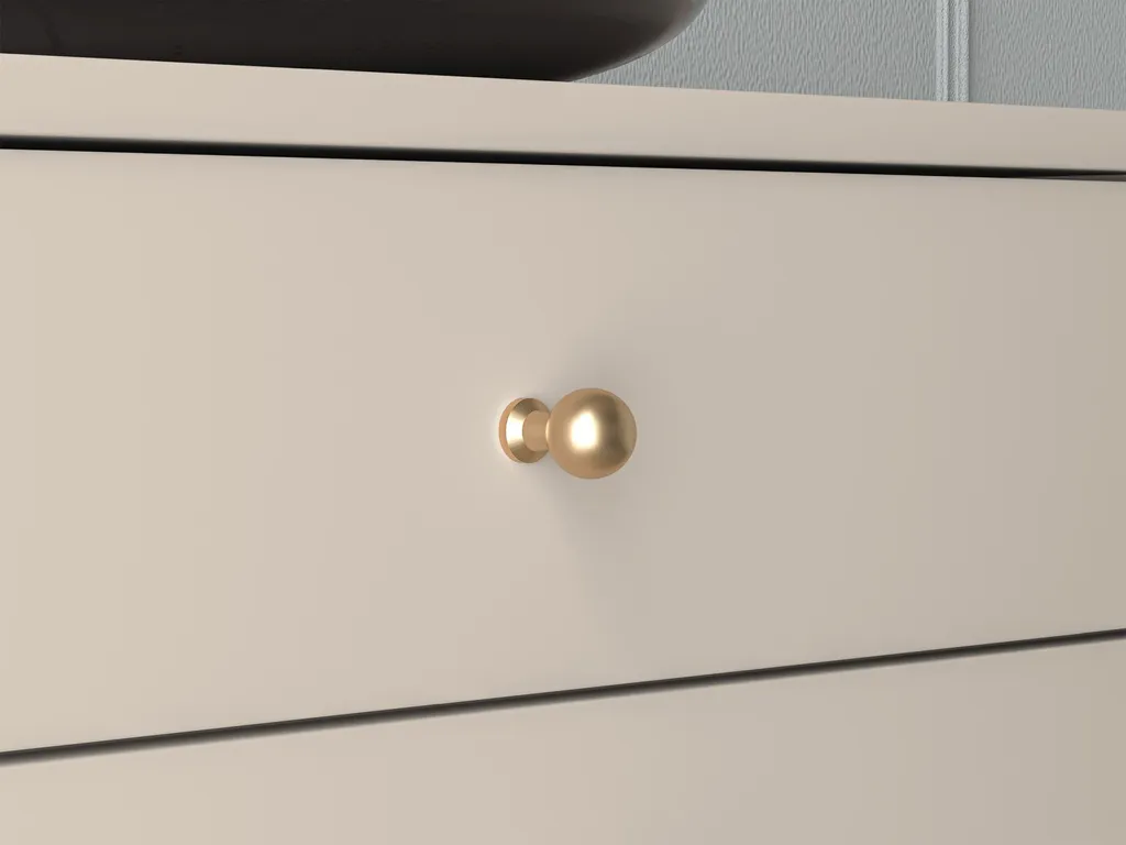 Buffet CALETTO 160 cm beige - Solution de rangement pour salon encombré