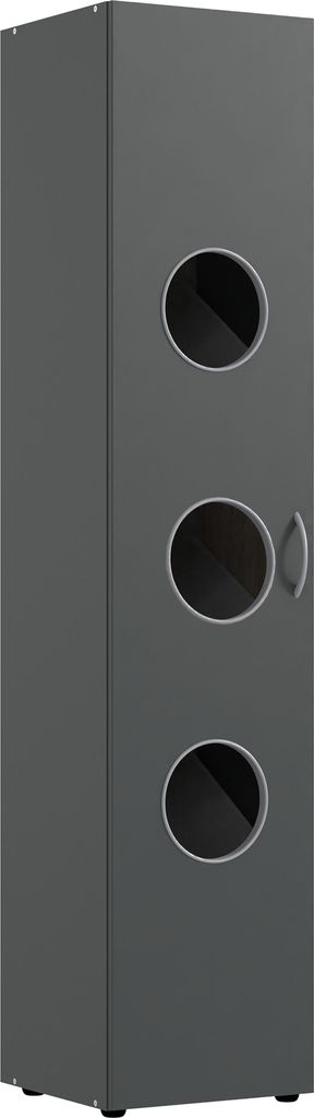 Wäscheschrank >MRK Multiraumkonzept< in GRAPHIT - 40x185x68cm (BxHxT)