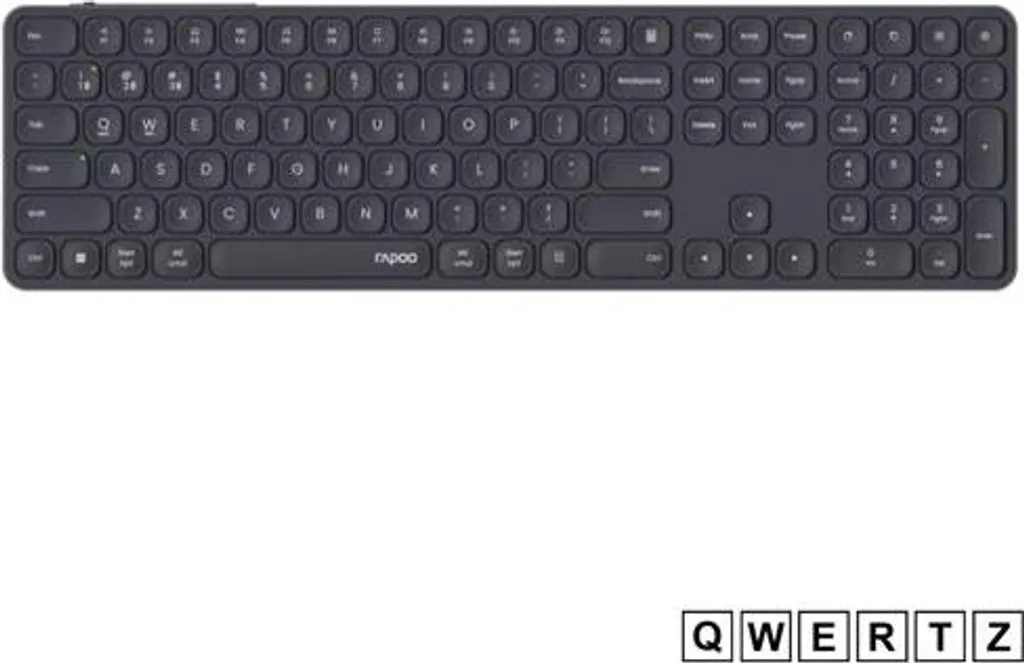 Clavier Bluetooth Rapoo 00228033 Sans Fil QWERTZ Design Gris Foncé