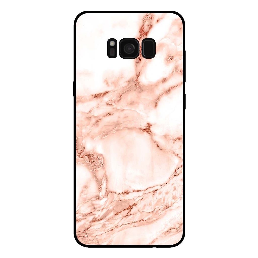 Smartphonica Telefon Fall für Samsung Galaxy S8 Plus Marmor-Look - zurück Abdeckung Marmor Fall - White Rose Gold
