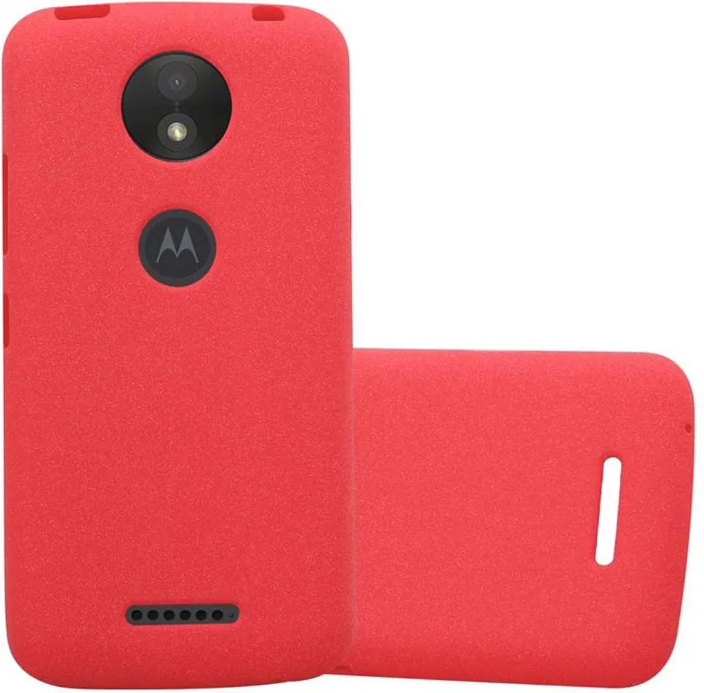 Cadorabo custodia protettiva per Motorola MOTO C PLUS custodia in rosso per telefono cellulare TPU Etui Cover Case