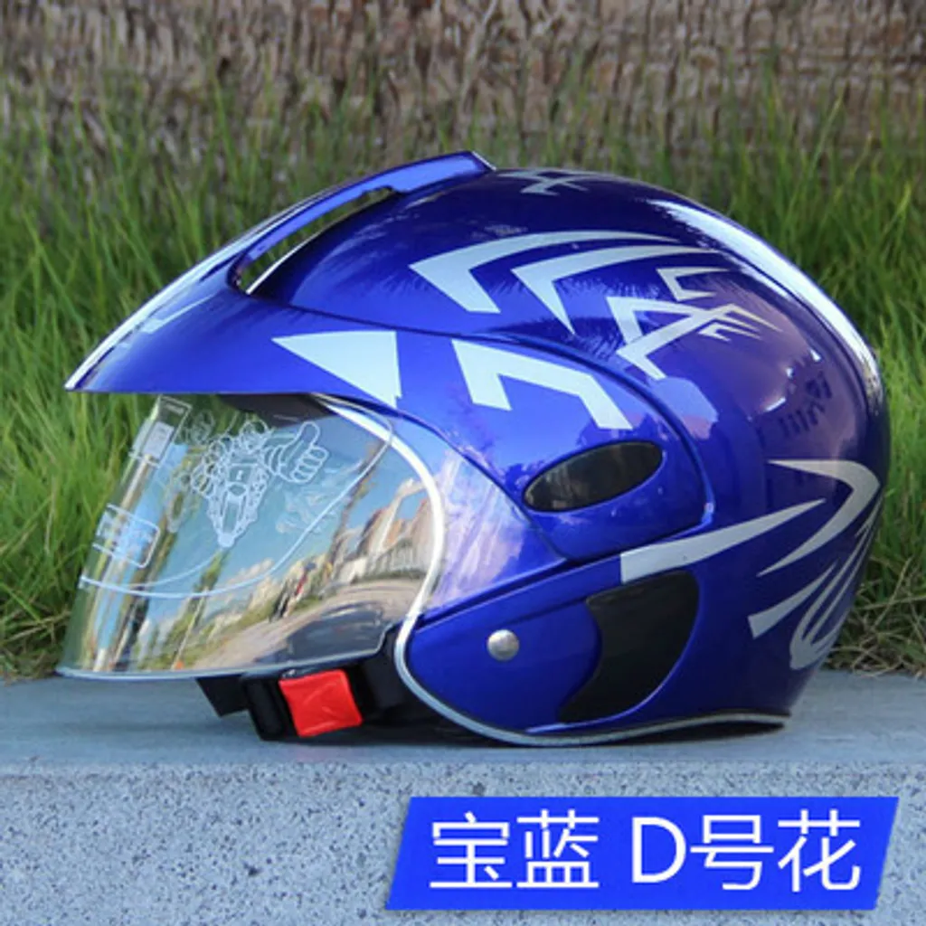Casco da moto per bambini Mezzo per il ciclismo Protezione della testa Royal Blue D_ Taglia libera