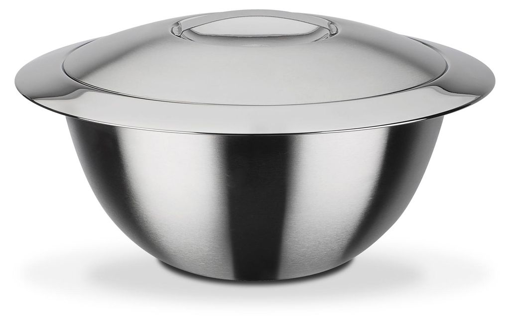 GSW Thermoschüssel mit Deckel, Edelstahl, 22 cm, Silber