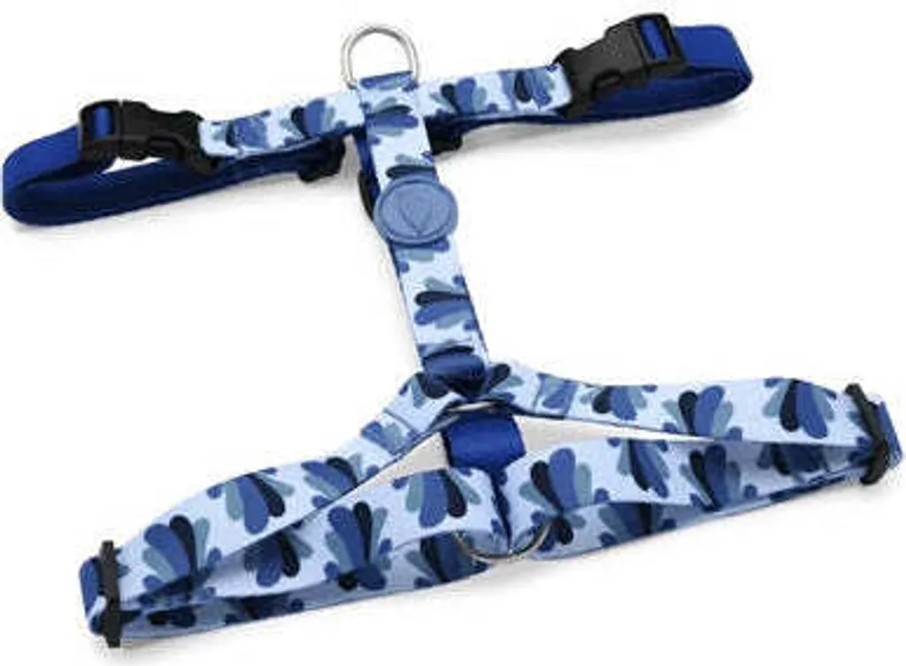 Pettorina Tecnica Cane Morso H-Harness Splash Blu - Riciclata e Sicura