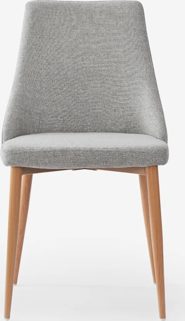 Chaise rembourrée Sirka tissu gris clair grand confort de séjour - 7