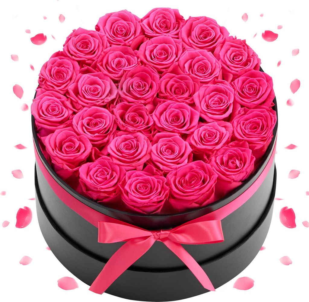 VEVOR 27 Stk. Ewige Rosen in runder Box, konservierter Produktbild 