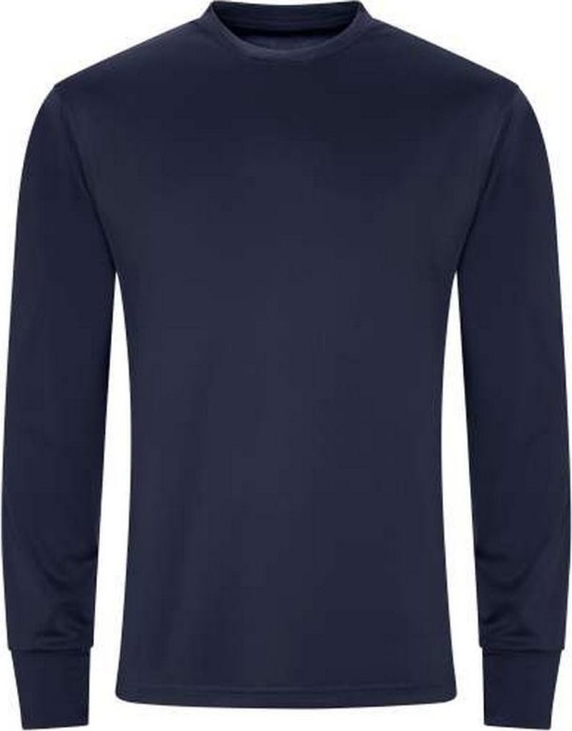 Just Cool - "Active" T-Shirt für Herren/Damen Uni Langärmlig LT4446 (L) (Dunkelblau)
