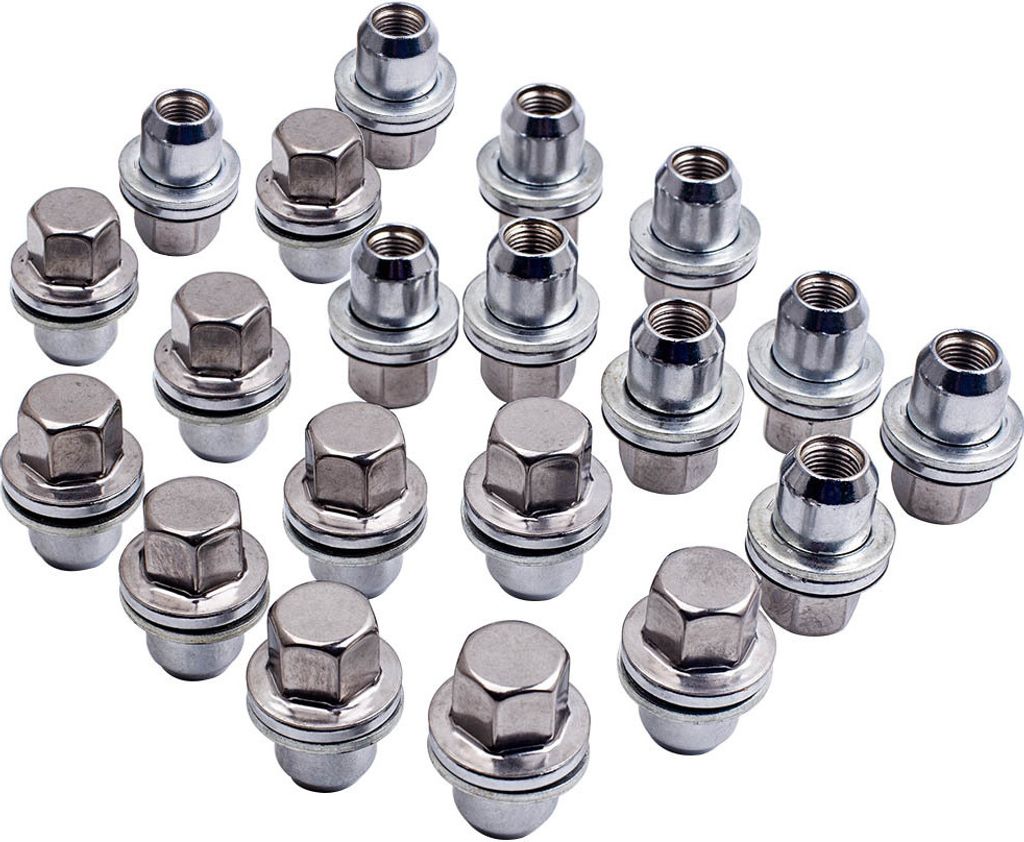 20x écrous de roue en acier inoxydable pour RANGE ROVER Image du produit 