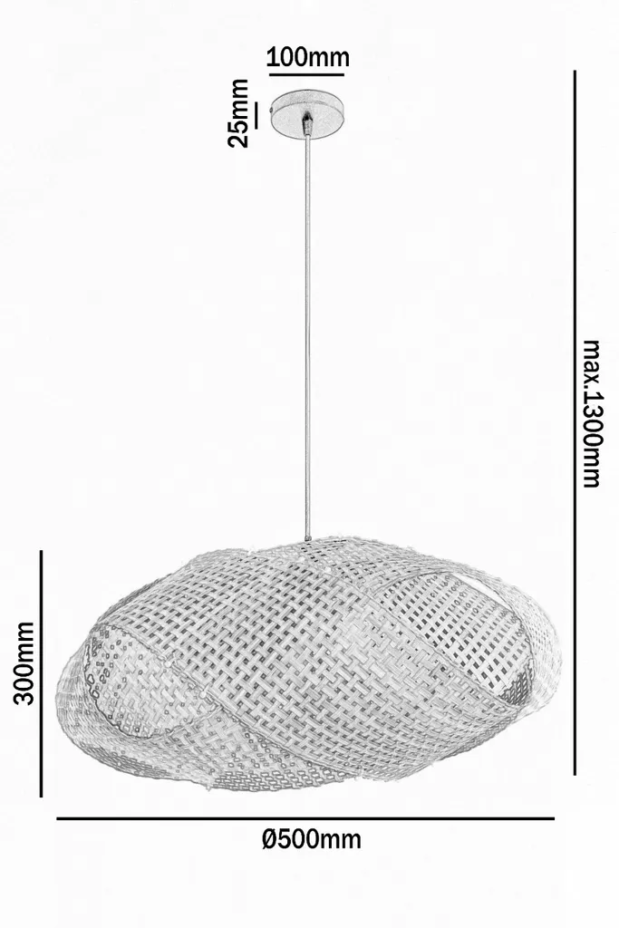 Suspension BINDUM en Bambou Ø50cm : Éclairage Chaleureux Style Boho E27 - 2