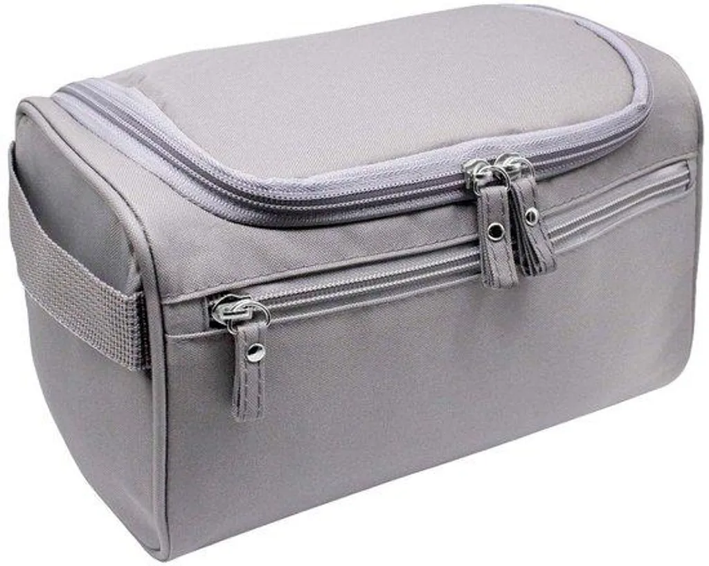 Trousse de toilette de voyage grise idéale pour vos vacances et séjours