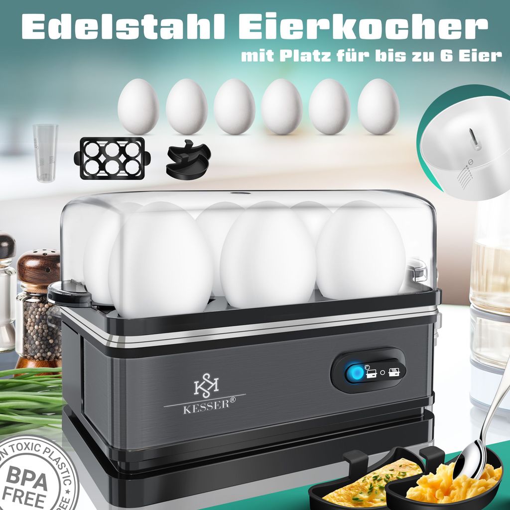 GOURMETmaxx Eierkocher für 6 Eier - Edelstahl - TV-Werbung unser Original GOURMETmaxx Eierkocher für 6 Eier - Edelstahl - TV-Werbung unser Original