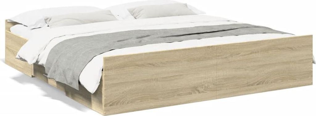 vidaXL Rám postele se zásuvkami Sonoma dub 180x200cm Obrázek produktu 