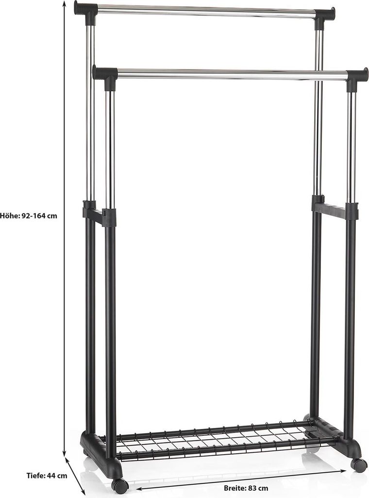 Garderobenwagen GROSSO Kleiderständer Rollgarderobe Produktbild 
