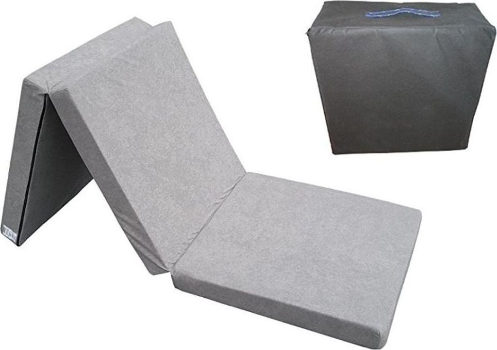 Materac składany 180x80x10 cm szary 1008 z torbą - lekki, Zdjęcie produktu 