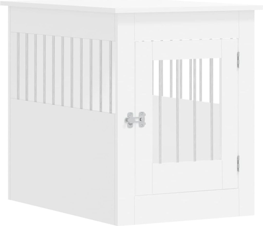 vidaXL Klietka pre psa v štýle nábytku biela 55x80x68 cm Obrázok produktu 