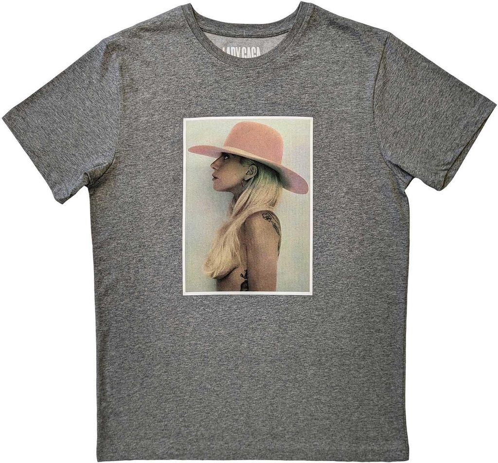 Lady Gaga - T-Shirt für Herren/Damen Uni RO5685 (L) (Grau)